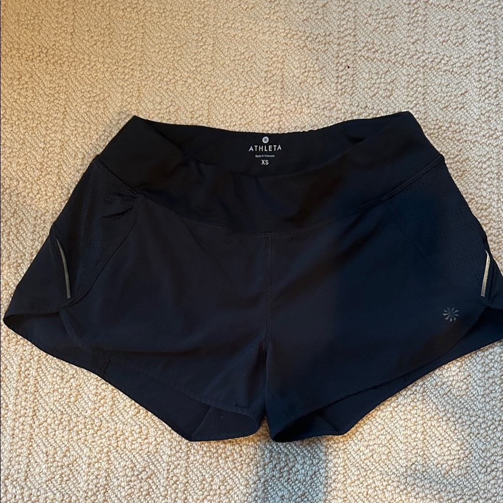 Athleta Run With It 3.5 inch Women's Black Athletic Shorts